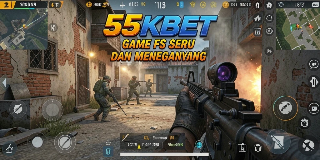 Gameplay menegangkan dari 55KBET dengan aksi tembak-menembak.