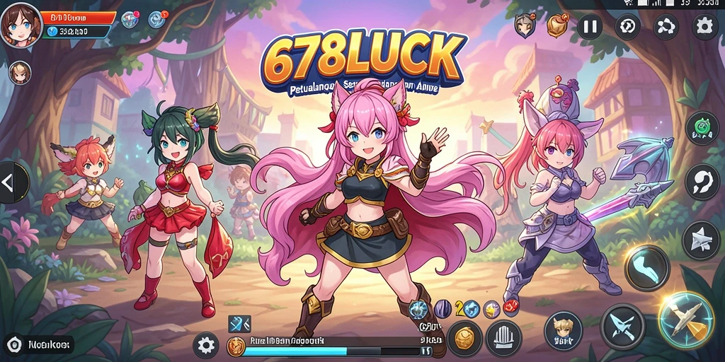 Tampilan gameplay seru dari 678LUCK di dunia anime