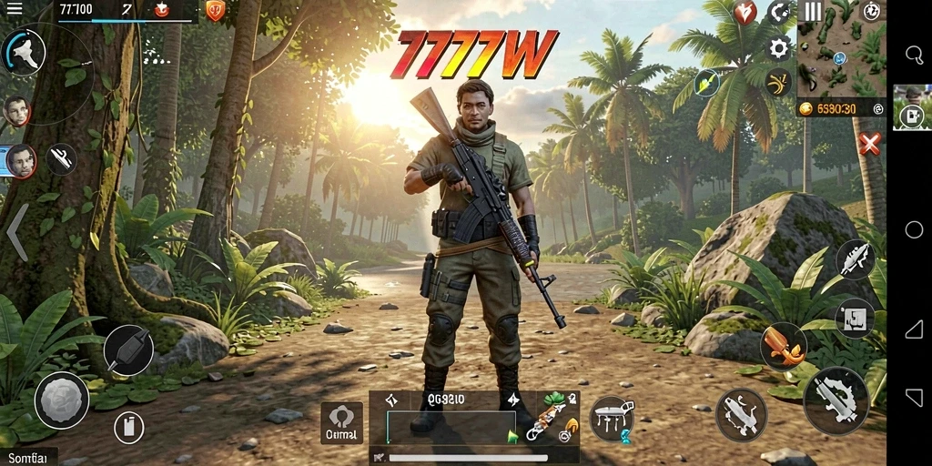 Screenshot gameplay 7777W dengan grafis yang menakjubkan.