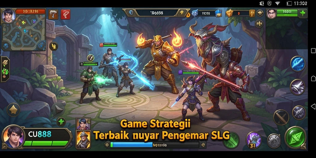 Screenshot gameplay CU888 menampilkan pertarungan epik antar pemain.