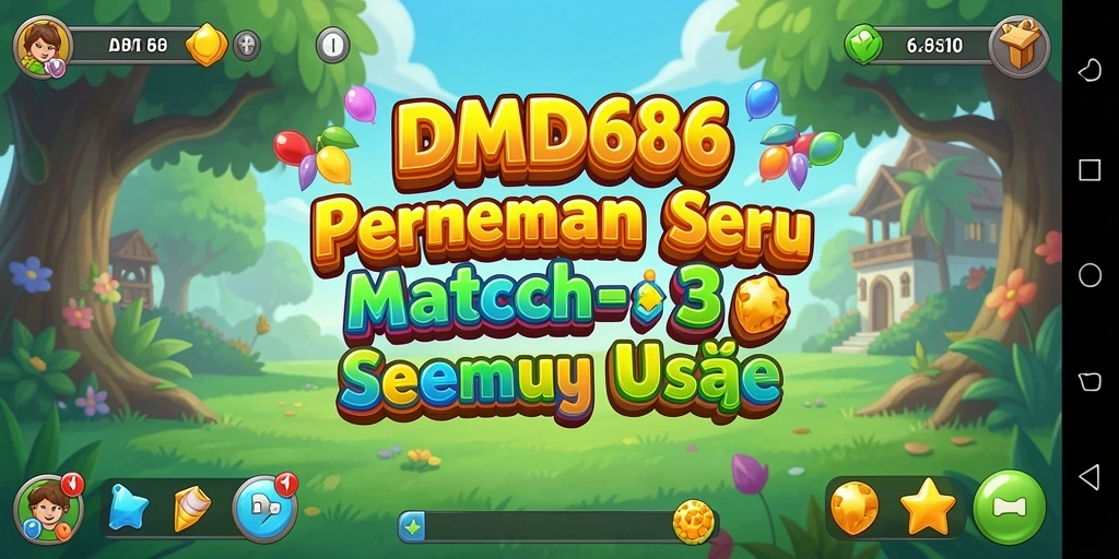 Screenshot gameplay DMD686 yang seru dan penuh warna.
