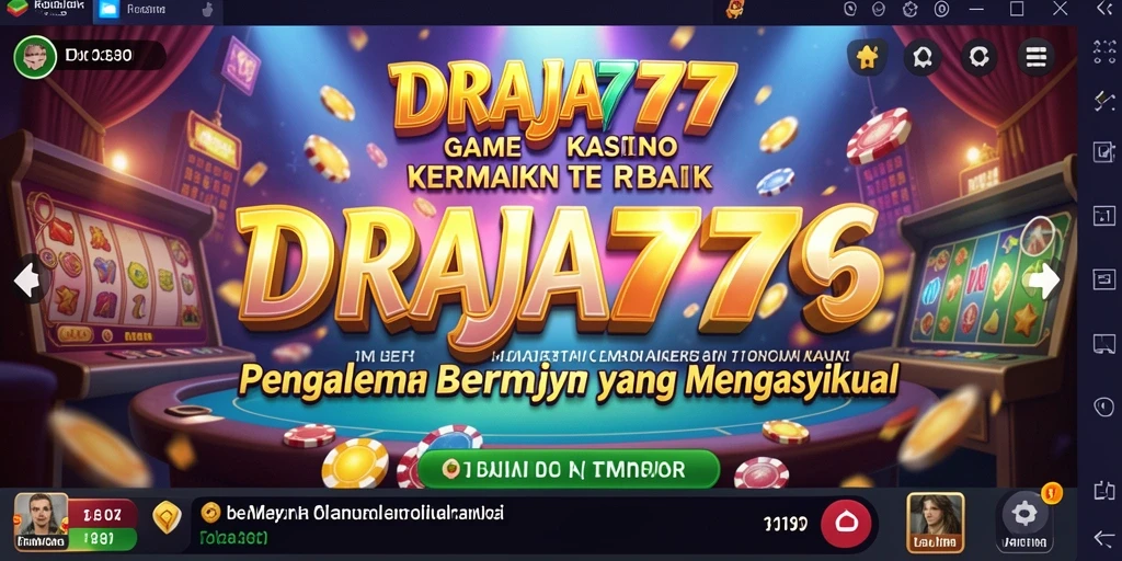 Tampilan utama gameplay DRAJA777 menampilkan suasana kasino yang mendebarkan.