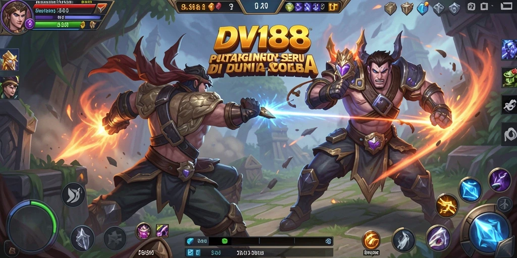 Gameplay seru dengan aksi MOBA yang mendebarkan.
