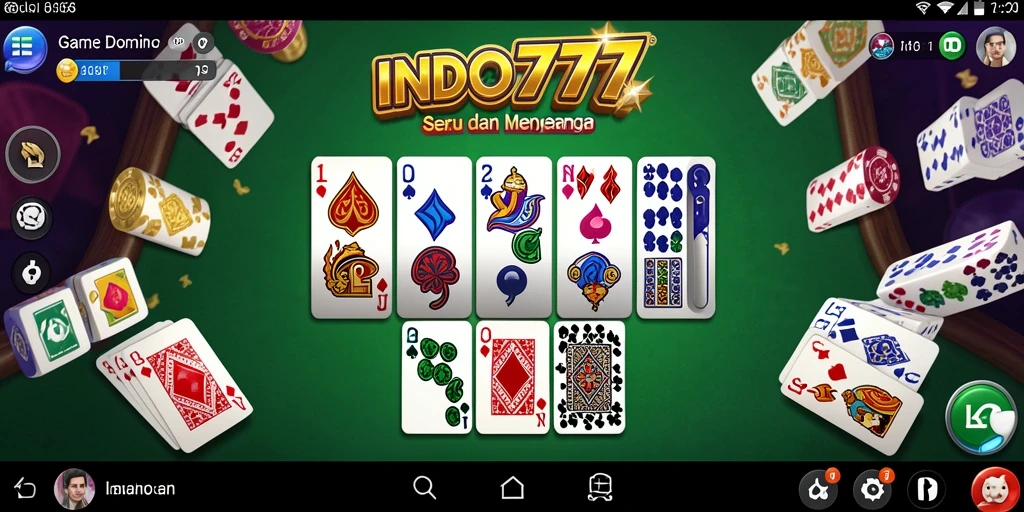 Tampilan gameplay Domino yang seru dan menantang di INDO777.