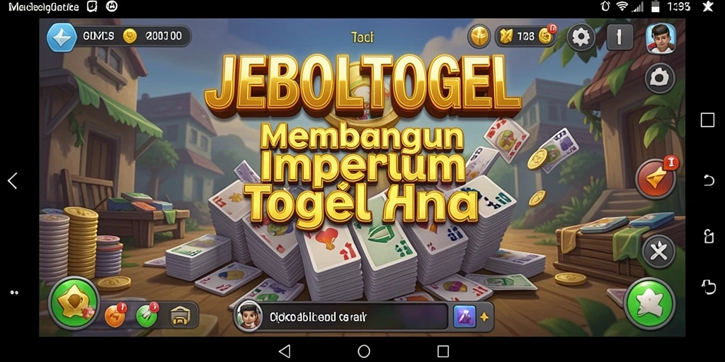 Tangkapan layar gameplay yang menggambarkan manajemen bisnis togel.