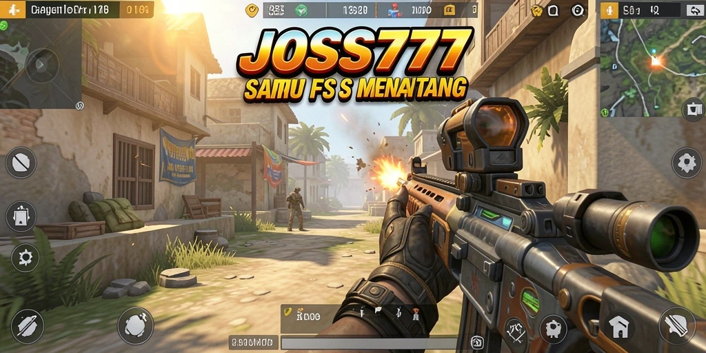 Screenshot gameplay JOSS777 yang menunjukkan aksi pertempuran intens.