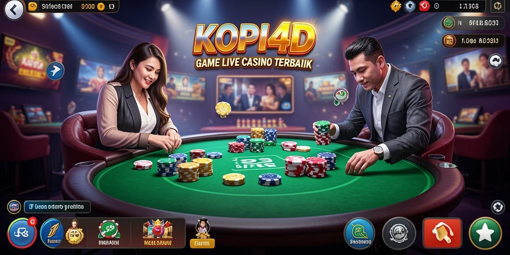 Gameplay Live Casino seru dan interaktif di KOPI4D.