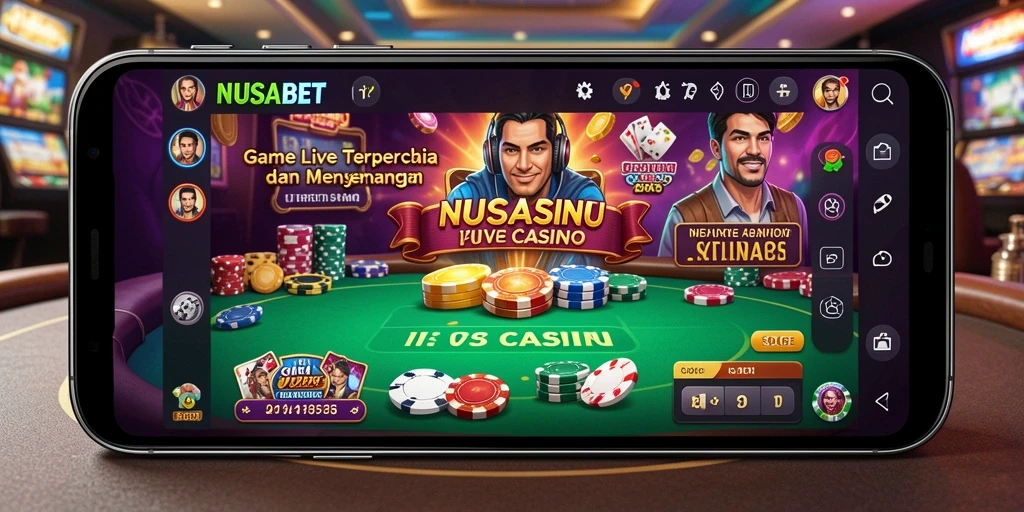 Tampilan gameplay Live Casino yang memukau dan interaktif.