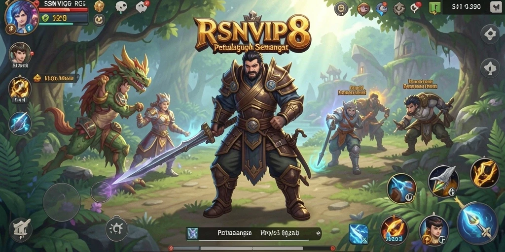 Tampak gameplay menarik di RSNVIP8 dengan pertarungan seru dan petualangan yang luas.