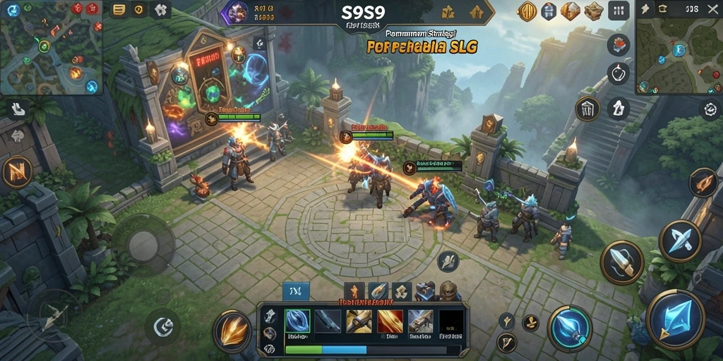 Tampilan gameplay yang mengasyikkan dalam S9S9, penuh strategi dan tantangan.