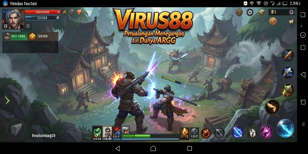 Tampilan seru dari gameplay ARPG VIRUS88.