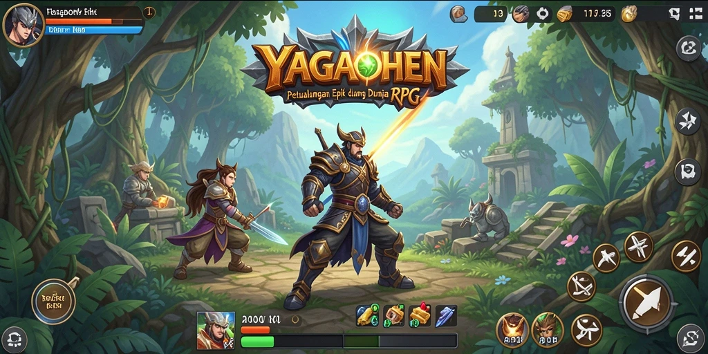 Screenshot utama YAGAOHEN menampilkan adegan pertarungan yang seru dan grafis menawan.