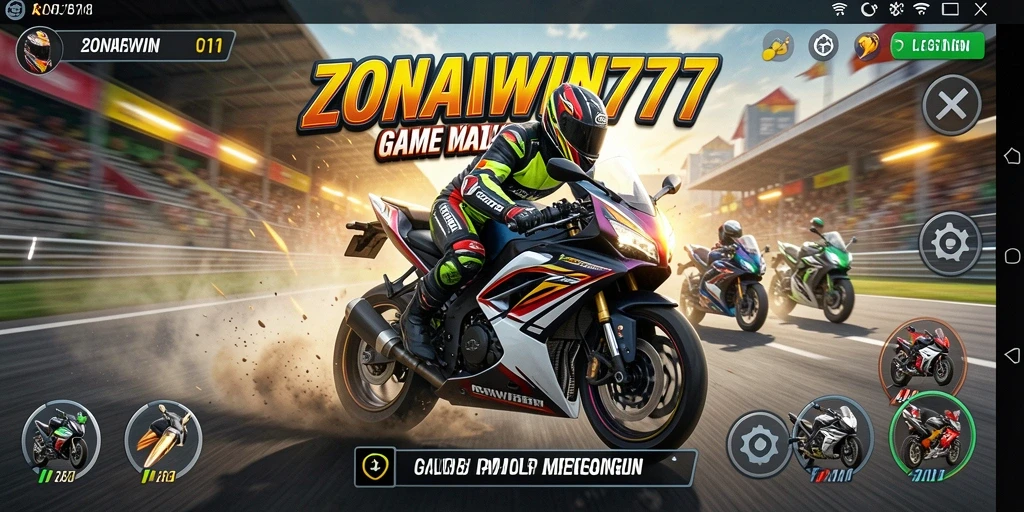 Gameplay ZONAWIN777 yang menegangkan di lintasan balap.